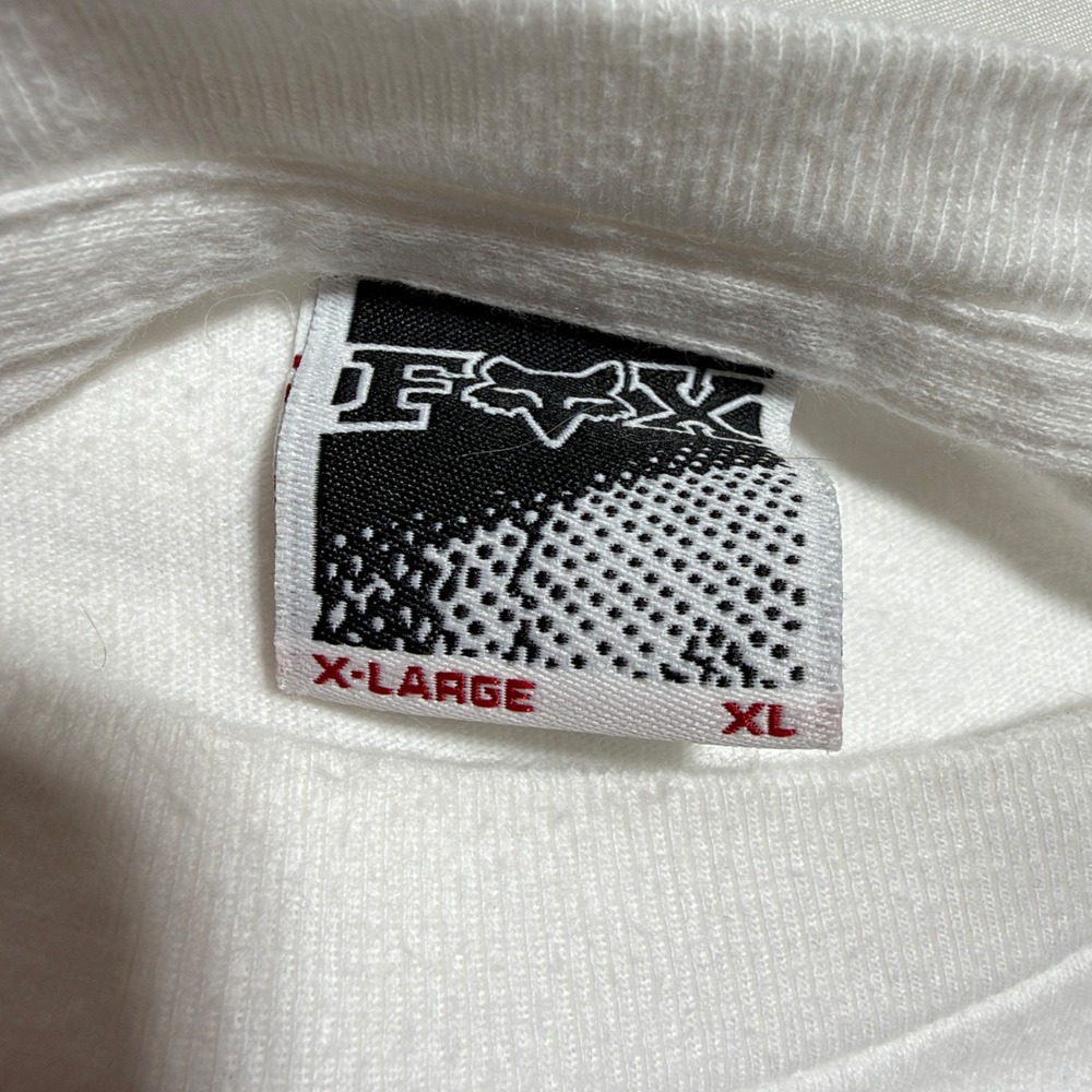 Fox Racing Mens XL White Splatter Graphic Fox Head Logo T-Shirt Motocross Y2K - Picture 2 of 8